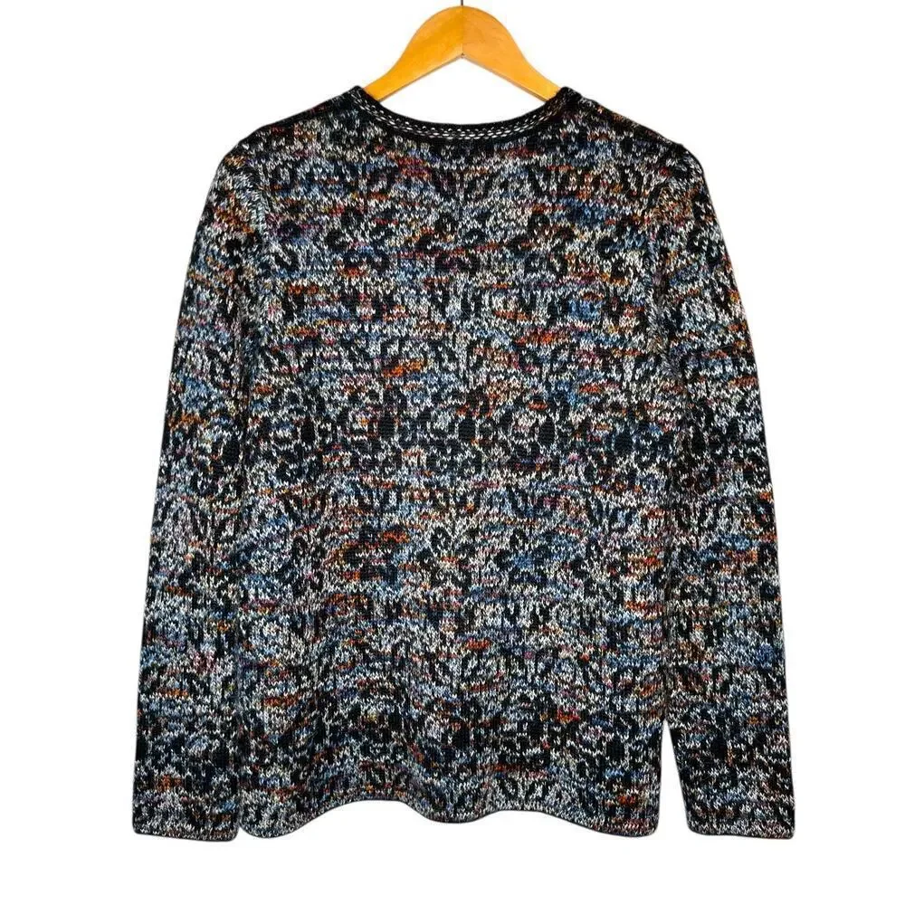 KERO DESIGN 100% Alpaca Wool Knit Sweater Button Up in Multicolor Women's Large